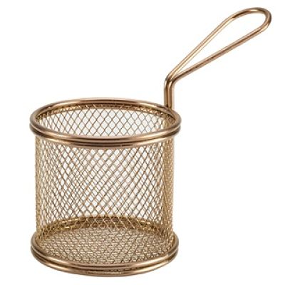 9cm Copper Round Fryer Serving Basket